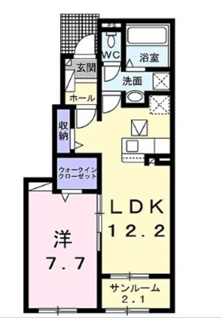南松本駅 徒歩19分 1階の物件間取画像
